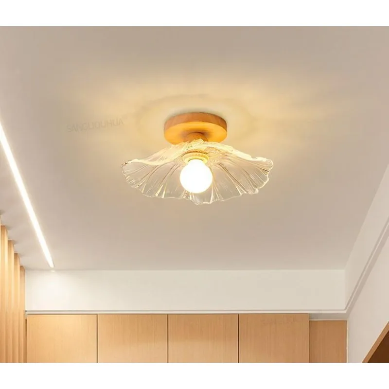 

Стеклянный потолочный светильник для коридора, балкона, прихожей, входной зоны, домашнего декора, светодиодный, современный, маленький, для интерьера, для декора комнаты