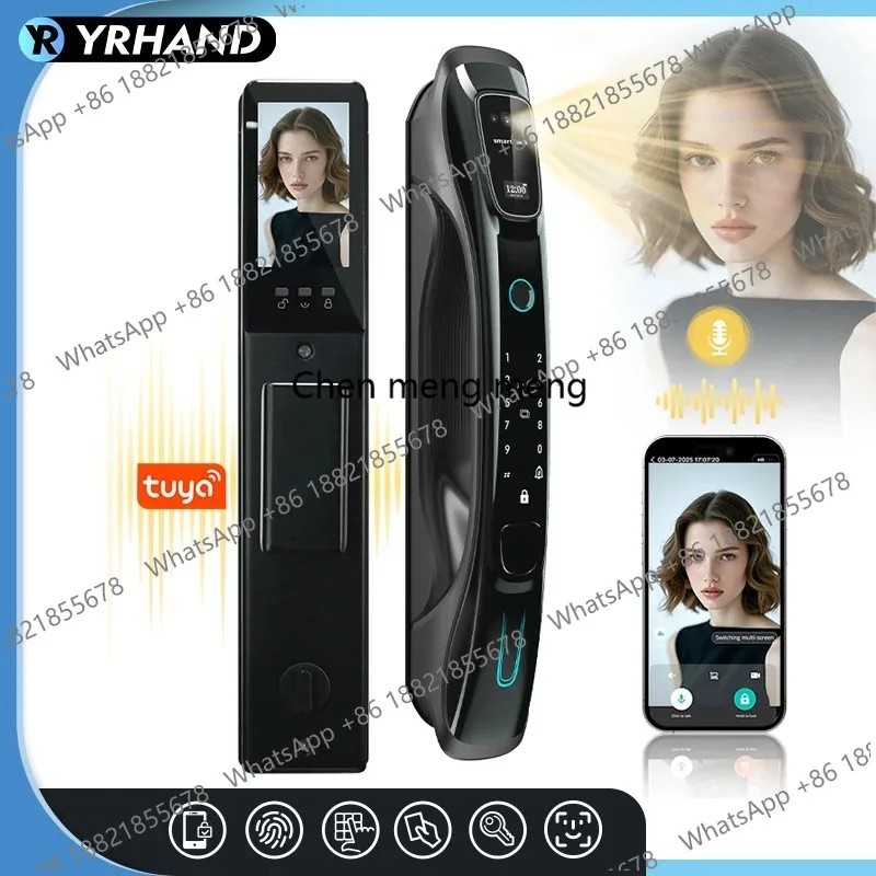 Smart Lock 3D Face Recognition Palm Vein Fingerprint WiFi APP Remote Control Video Intercom Auto Door Lock Digital Security