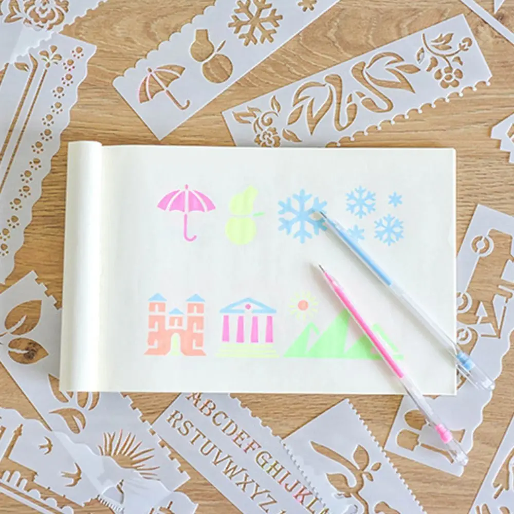 Student Copy Stencil Painting Tools Hand Painted Scrapbooking Letter Stencil DIY Template Drawing Templates Drawing Stencils