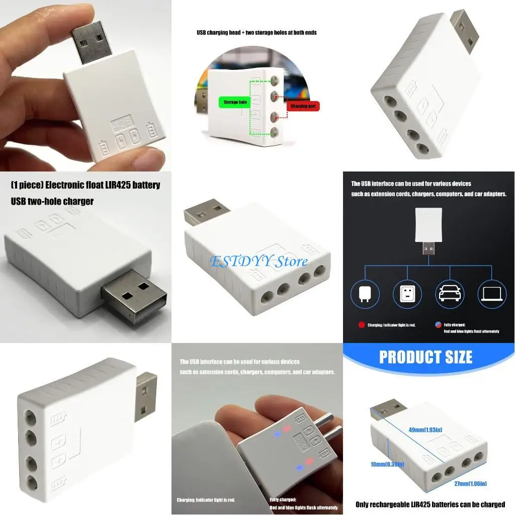 

G6DE LIR425 Battery Charging Device Portable LIR425 Charging Equipment Enduring