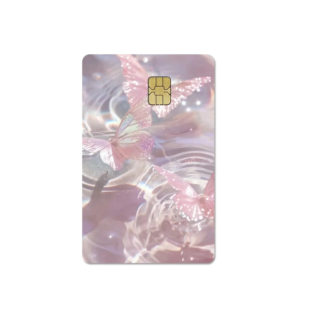 Summer Cool Dreamy Bubble Sea Butterfly Cat Credit Debit Card Sticker DIY Waterproof Small Chip Bus Pass Sticker Decoration - view 5