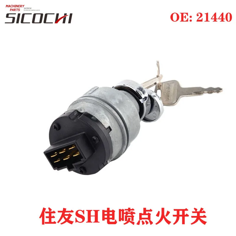 Sumitomo SH electronic fuel injection ignition switch power supply preheating starter with key 21440 Excavator parts