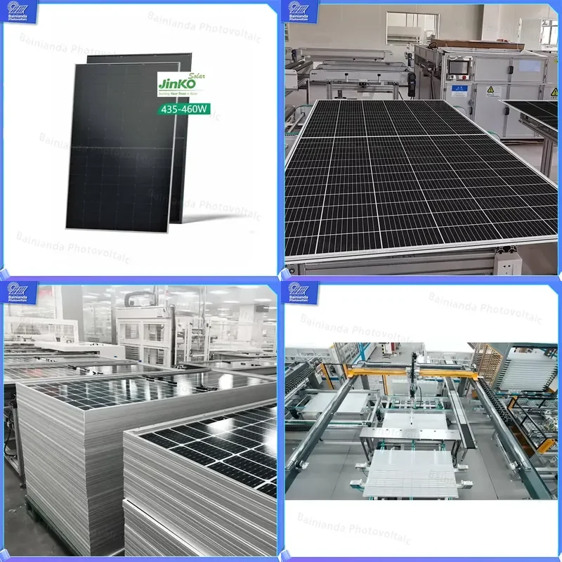 Panel Solar Monocristalino Jinko de 435W, Totalmente Negro, 72 Celdas, Módulo Fotovoltaico de 1500V CC para Instalación en Techos Residenciales y Comerciales