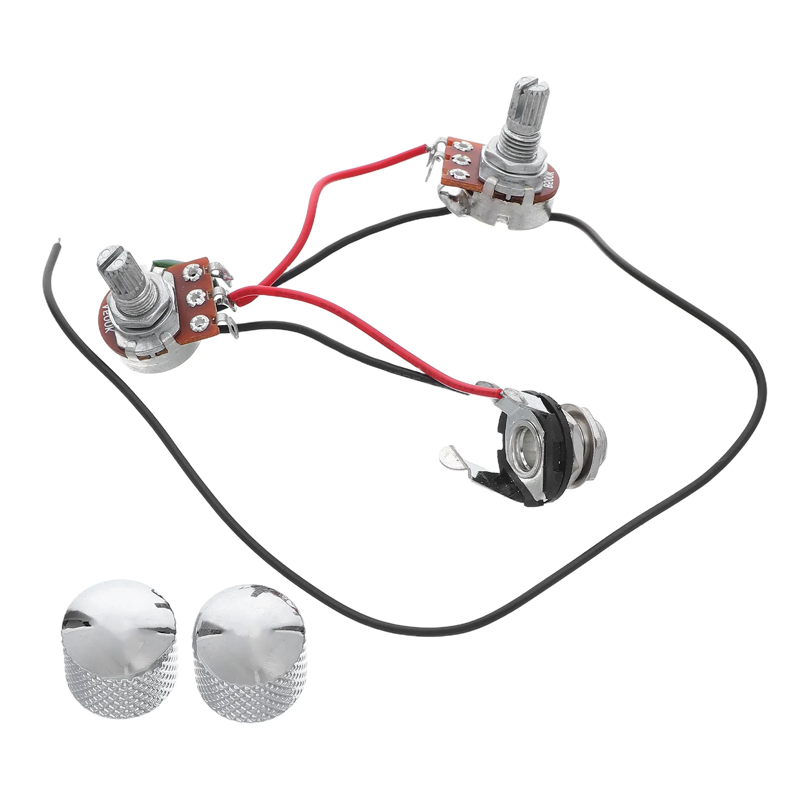 

1Set Copper Jack Electric Guitar Potentiometer Harness Durable Metal Plastic Small Size Lightweight Easy to Carry
