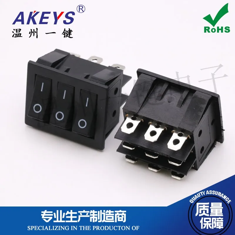 KCD3-302-9P feet Second gear triple ship rocker Welder switch 3 groups of 3-way double throw 30*35