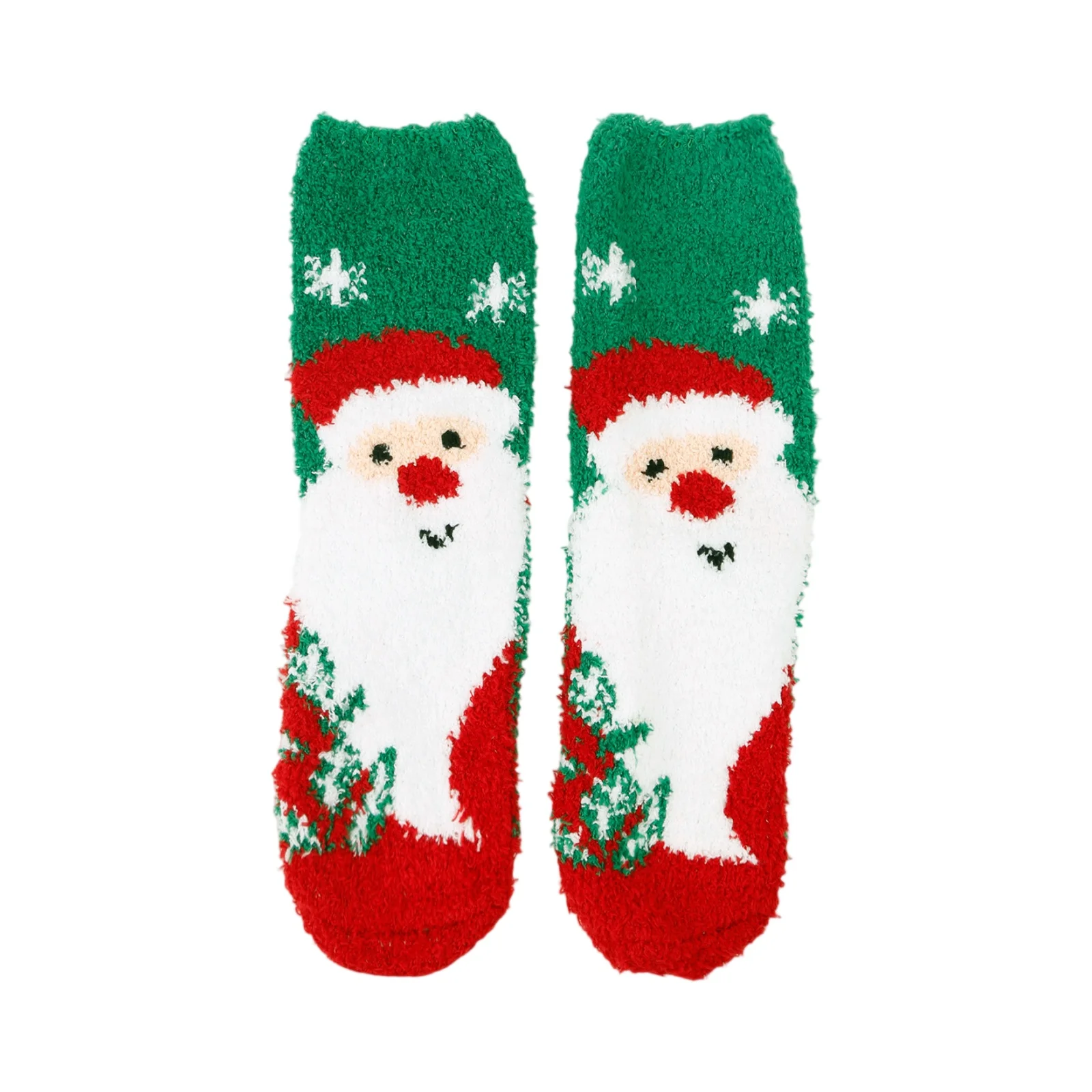 

Ladies' Coral Velvet Socks Christmas Theme Cartoon Elements Printed Mid-Calf Socks Winter Comfy Soft Warm Sleep Floor Socks