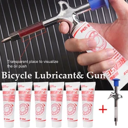 6-1PCS Bicycle Aluminum Grease Gun Aluminum Alloy MTB Bike Bearing Hub Grease Syringe Bicycle Oil Lubricant Cycling Accessories