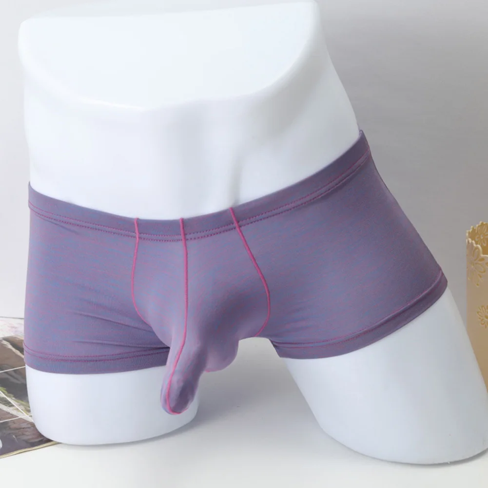 

Elephant Boxer Briefs Purple Breathable Boxers Classic Style Comfortable Fit Cotton Spandex Blend Elastic Waistband Daily Wear