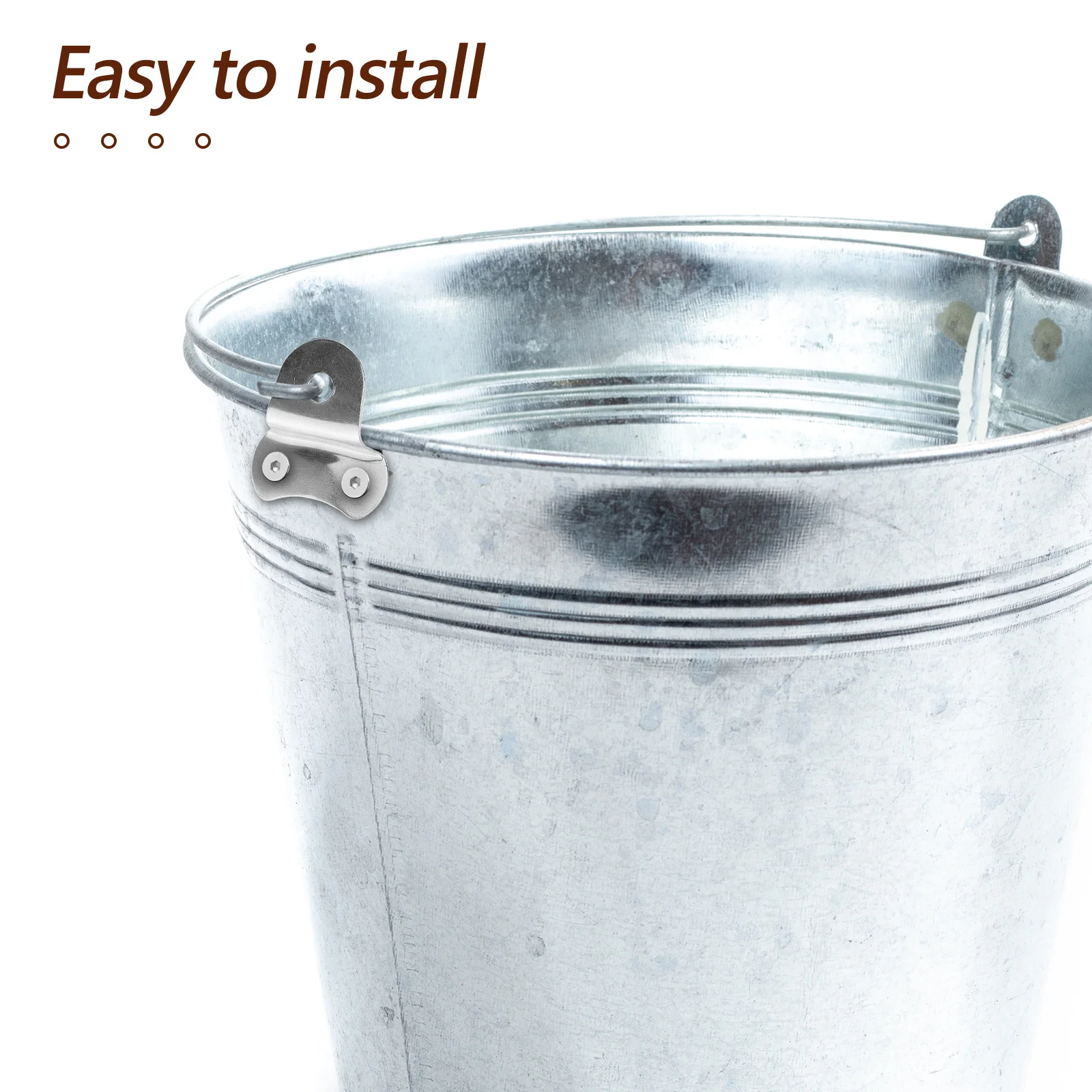 1 مجموعة عالمية الفولاذ المقاوم للصدأ دلو مقبض برشام موصلات آذان سميكة سهلة التركيب إصلاح الملحقات #5