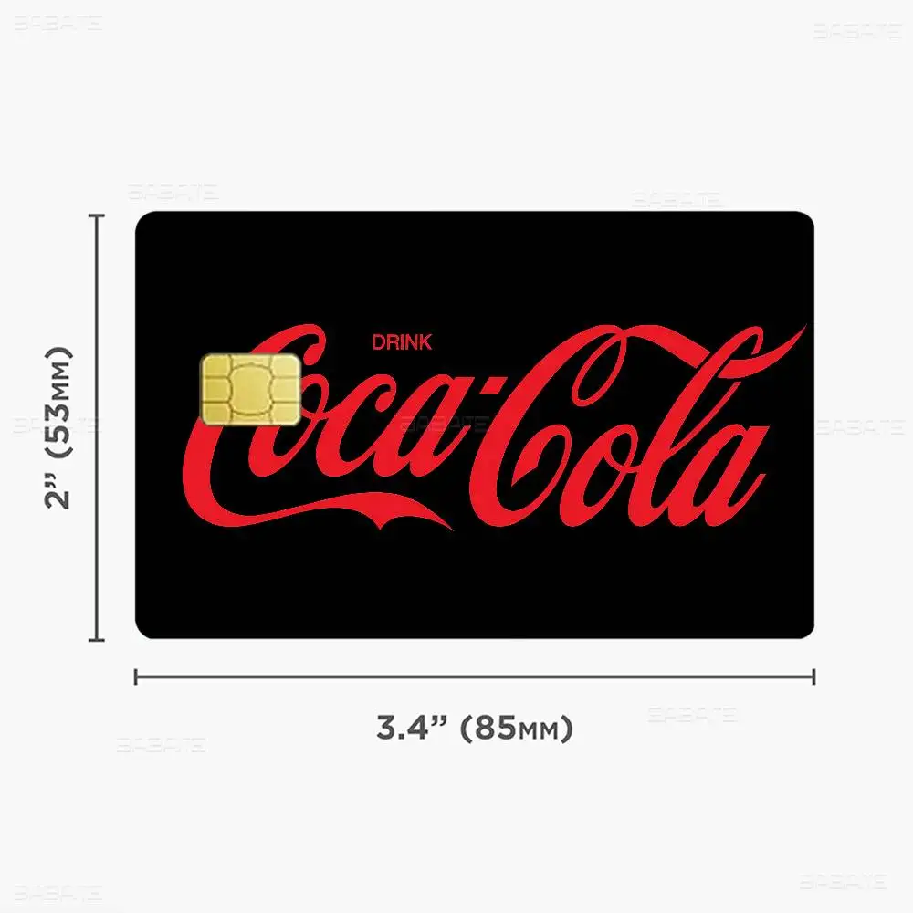C-Coca-Cola Game Anime ملصق فيلم غطاء الجلد للصغيرة الكبيرة لا رقاقة الخصم بطاقة الائتمان الجانب الأمامي