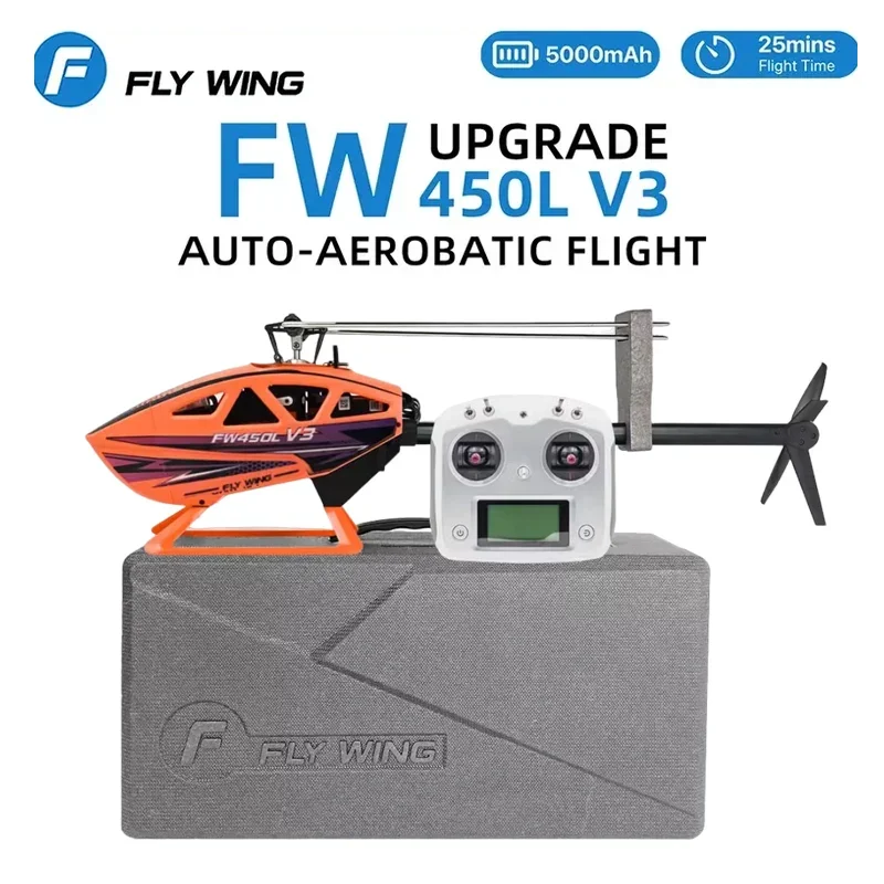 Flywing FW450 Rc 6ch 3D Fw450l V3 Rtf Smart Gps Fbl Gyro Helicopter Rtf Brushless Machine Adult Boy Toy Gift Box