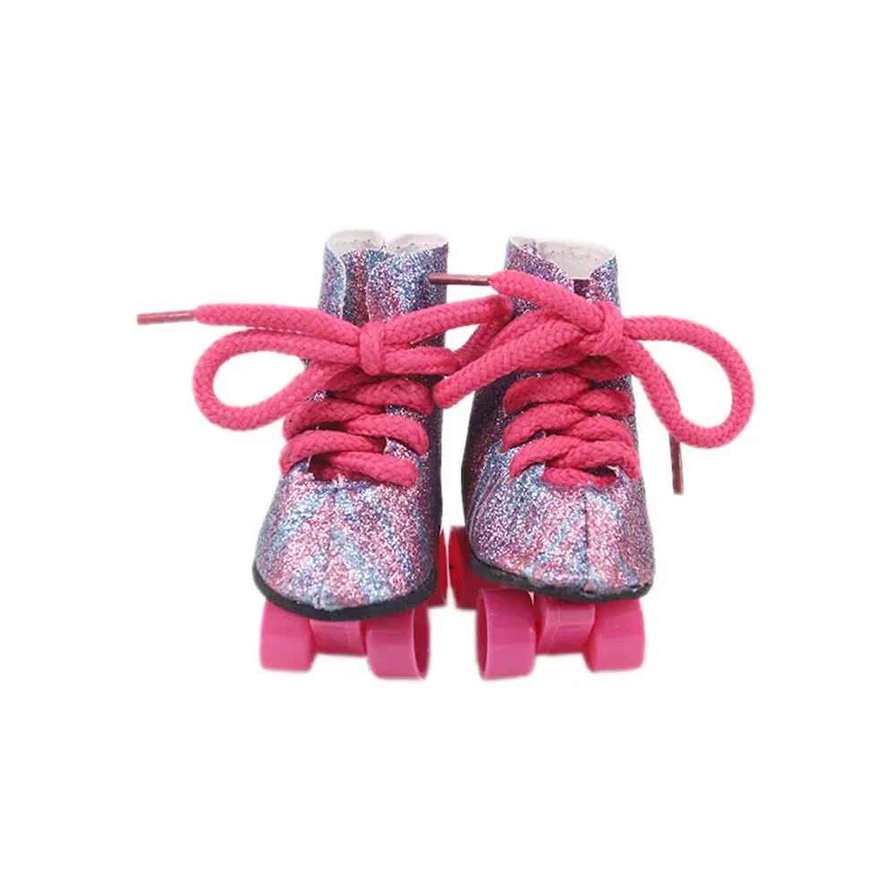 18 Inch American Girl Doll Accessories, Ice Skates, Doll Toys, Pulley Shoes, Strap Roller Skates