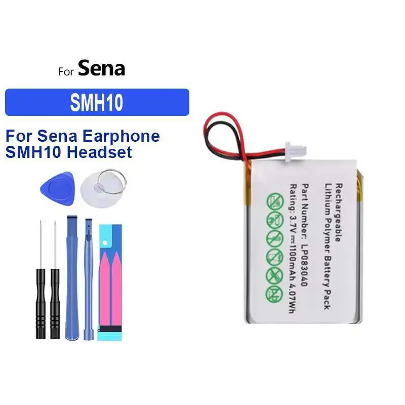 

For Sena Earphone SMH10 Headset Batterie Accumulator Reliable Power Battery 500Mah High-Capacity