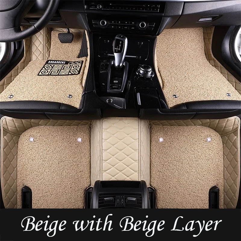 2019 New Design Luxury Unique Double Layer 7D Leather Car Mats for Toyota Cheap Car Floor Mats