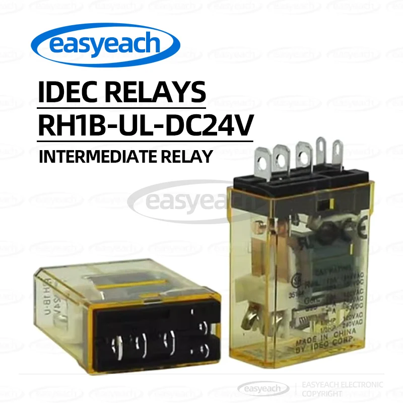 

IDEC Промежуточное реле общего назначения RH1B-U DC24V/AC220V 1 открытый 1 закрытый 5 контактов