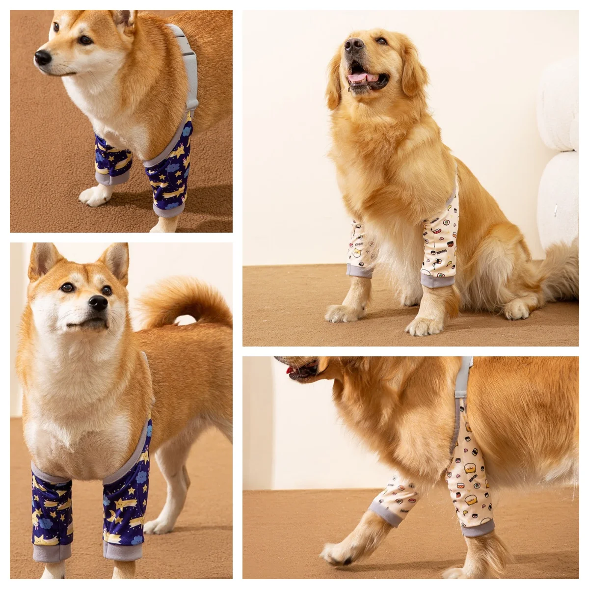 Ropa para mascotas: Rodilleras y protectores de articulaciones resistentes al desgaste para perros grandes (Labrador, Border Collie, Pastor), cubrepiernas y protectores de codos para perros grandes.
