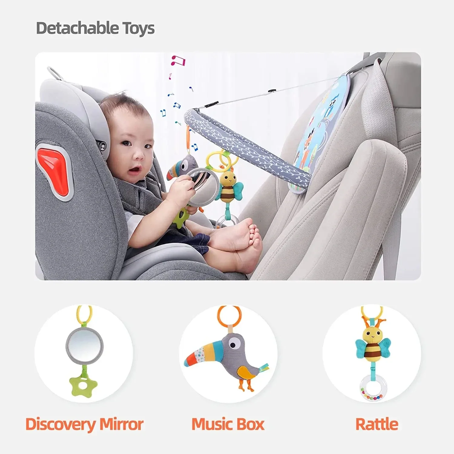 Rear Facing Car Seat Toy Baby Activity Center Safety Seat Pendant Car Pendant Toy Suitable For Children Travel Baby Comfort Pend