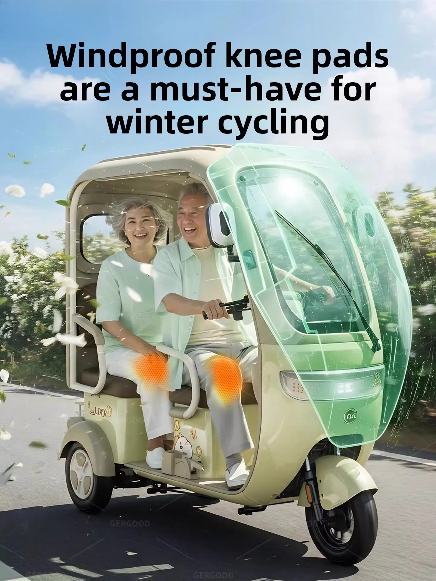 New Shed Electric Tricycle, Double Row Family Scooter To Pick Up The Elderly, Three-wheeled Battery Car