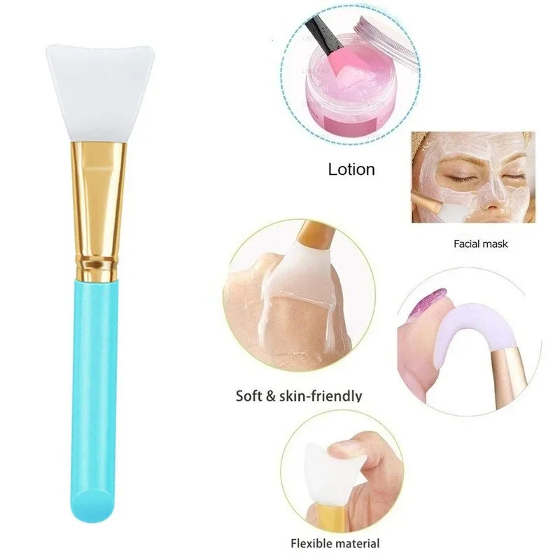 Silicone Facial Mask Brush Soft Skincare Mixing Brush DIY Cosmetic Stirring Tool Beauty Essential Makeup Brush