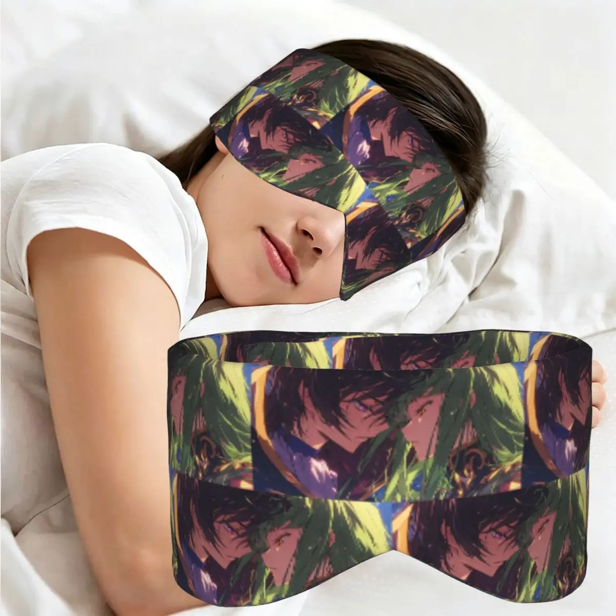 Anime Code Geass sleep mask Light Blocking Portable Eye Cover for Girls Boys Home Sleeping Party Gift Eyeshade eyepatch