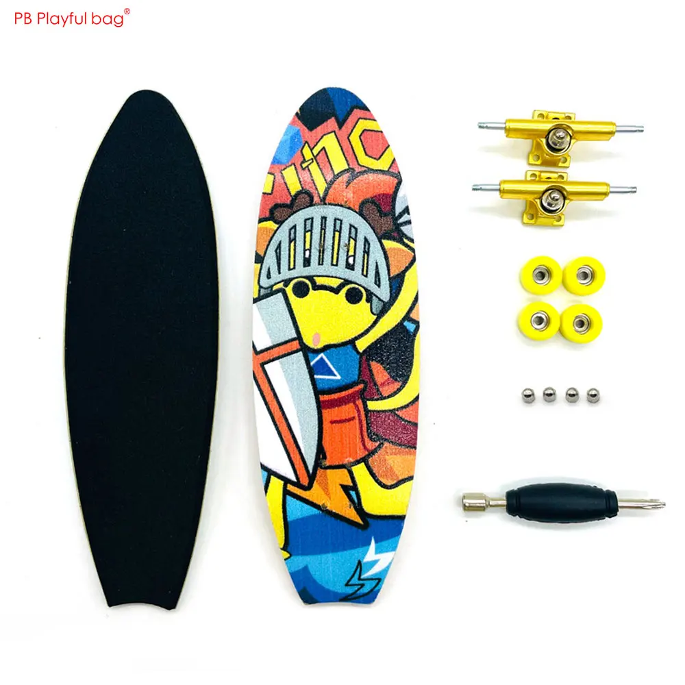 Maple Deck Fingerboard diversi modelli di cartoni animati Mini Finger Surfboard giocattoli di intrattenimento creativo TS48