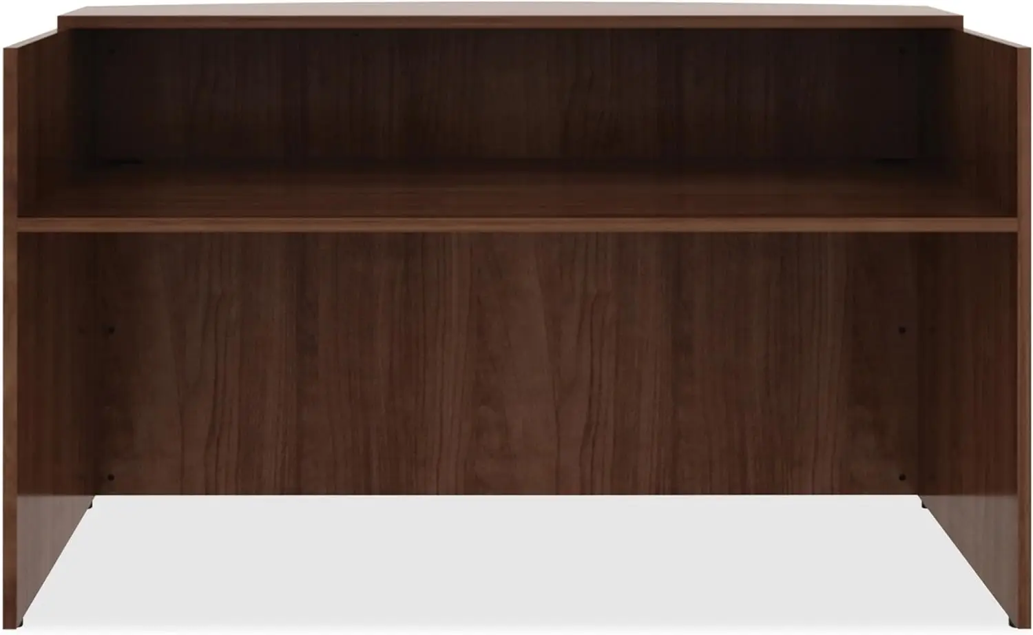 

Essentials Reception Desk, Walnut,Laminate