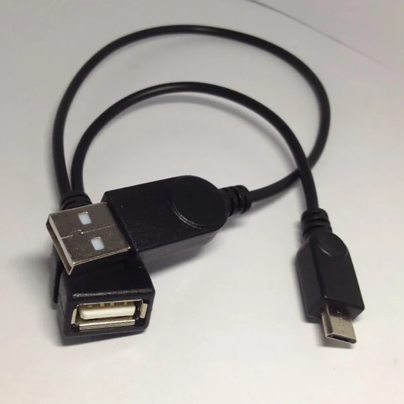อัพเกรดสาย Micro-USB เป็น USB 1 เส้นพร้อม USB สําหรับอุปกรณ์อิเล็กทรอนิกส์ที่มี OTG