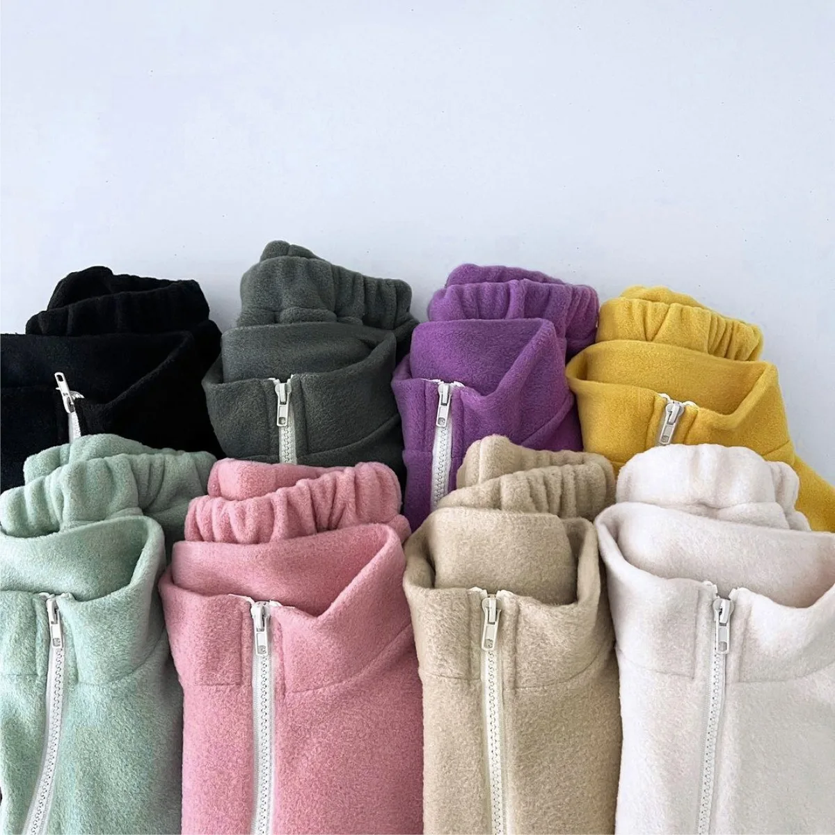 الخريف الشتاء طفل رضيع الفتيان فتاة بدلة رياضية ملابس الأطفال الصوف بلون هوديس دعوى الرضع الفتيان فتاة الزي 2 قطعة