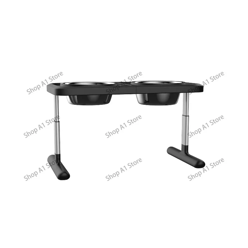 Adjustable Elevated Dog Bowl, 3 Height Settings Double Stainless Steel Food Water Bowls for Small Medium Large Dogs