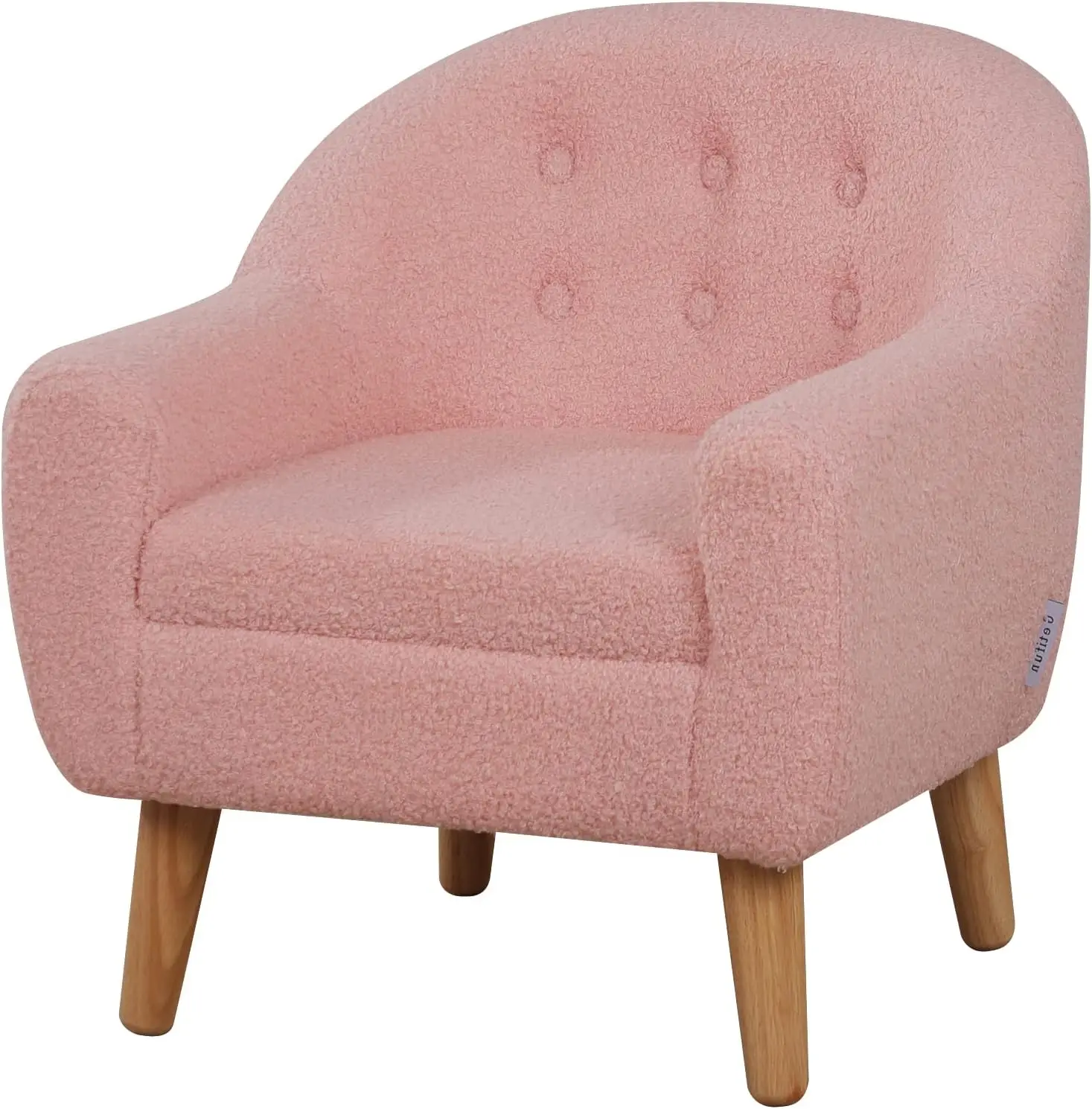 Toddler Sofa Chair/Kids Sofa Chair/Velvet Upholstered Kids Sofa Couch/Big Kids Couch with Wooden Legs for Children Gift (Pink)