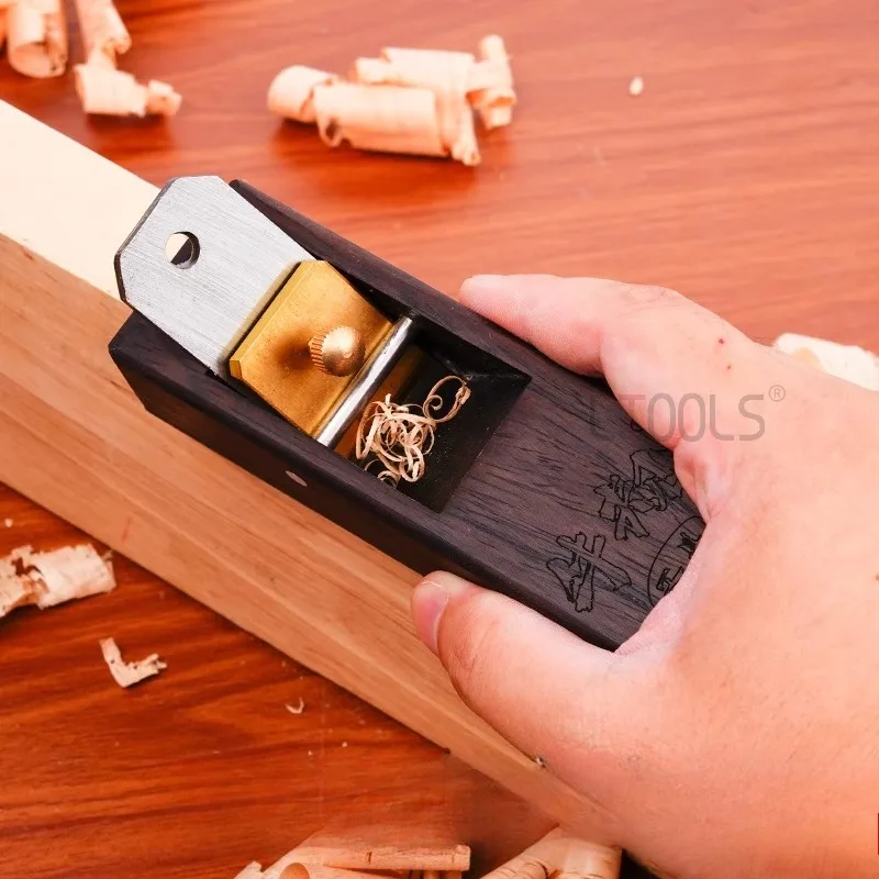 

Compact Woodworking Planer Durable Copper Bottom Brushed Planer Replaceable Steel Blade Multi Functional Handmade Deburring Tool