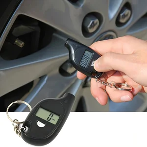 Mini Keychain Portable Style Digital Tire Meter LCD Display Testor Pressure Car Air Meter Motorcycle Safety Automobile 12 Main Sales Digital Pressure Meter - №5