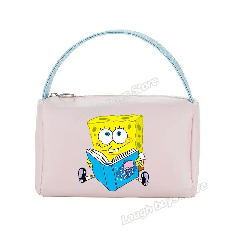 SpongeBob SquarePants Cosmetic Bag Patrick Star Storage Bags PU Watertight Large Capacity Portable Handbags Light Weight Women