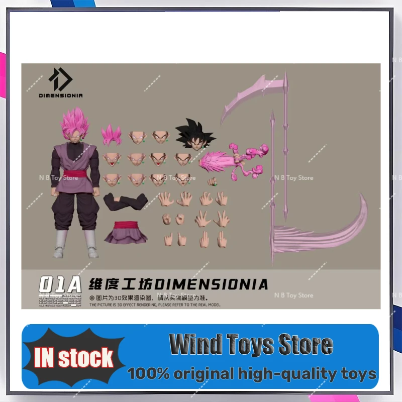 

DIMENSIONIA Studio "The God-Rebel" 01A-01B-01C Super Saiyan ROSÉ Goku Zamasu Action Figure 1/12 Dragon Ball SHF Collect Gifts