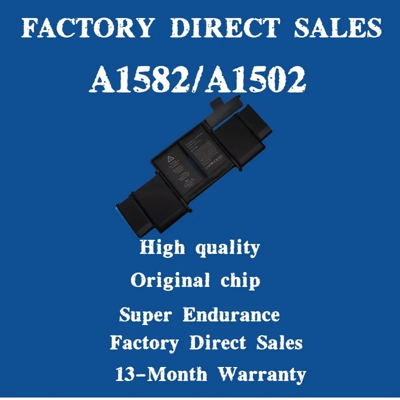 

A1582 A1493 Laptop Battery For Apple MacBook Pro 13" Retina A1502 2013 2014 2015 Year 020-00010 Free Tools 600+ Cycles