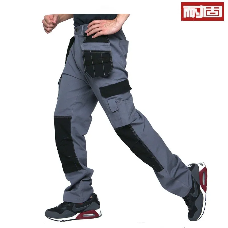 Pants Men's Four-Season Overalls Men's American Auto Repair Workshop Work Pants Anti-Scalding Pure Cotton Work Pants Men's Labor Protection Overalls