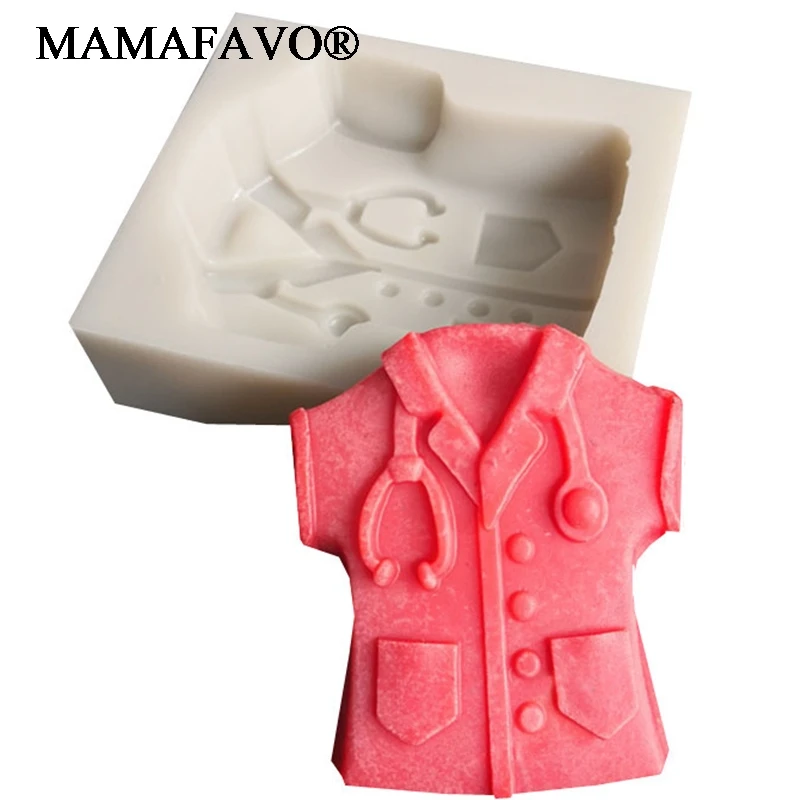 Doctor Shirt Clothes Silicone Mold Cookie Cupcake Baking Fondant Party Cake Decorating Tool Candy Chocolate Gumpaste Molds M144
