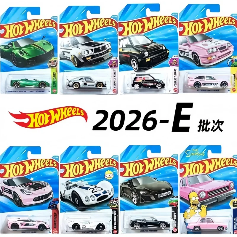 

In Stock Hot Wheels 2026E Case Pagani Mazda Ford Sierra Cosworth Die Casting Alloy Car Model Collection Surprise Toys Model Cars