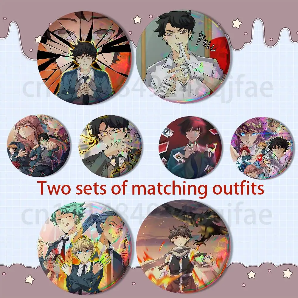 

John Doe UnOrdinary 2 piece set Badges On Backpack Jacket Cartoon Round Brooches Acrylic Button Pins Collection Gifts