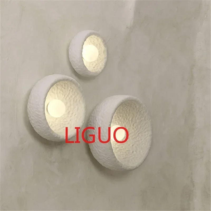 

japandi wall lamp Indoor wall sconces wabi sabi Retro Bedroom Bedside Sconce Homestay Tea Living Room office decoration light