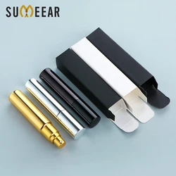50/100 pieces 10ml Refillable Perfume Bottle and Box Portable UV Glass With Aluminum Atomizer Spray Bottles Sample