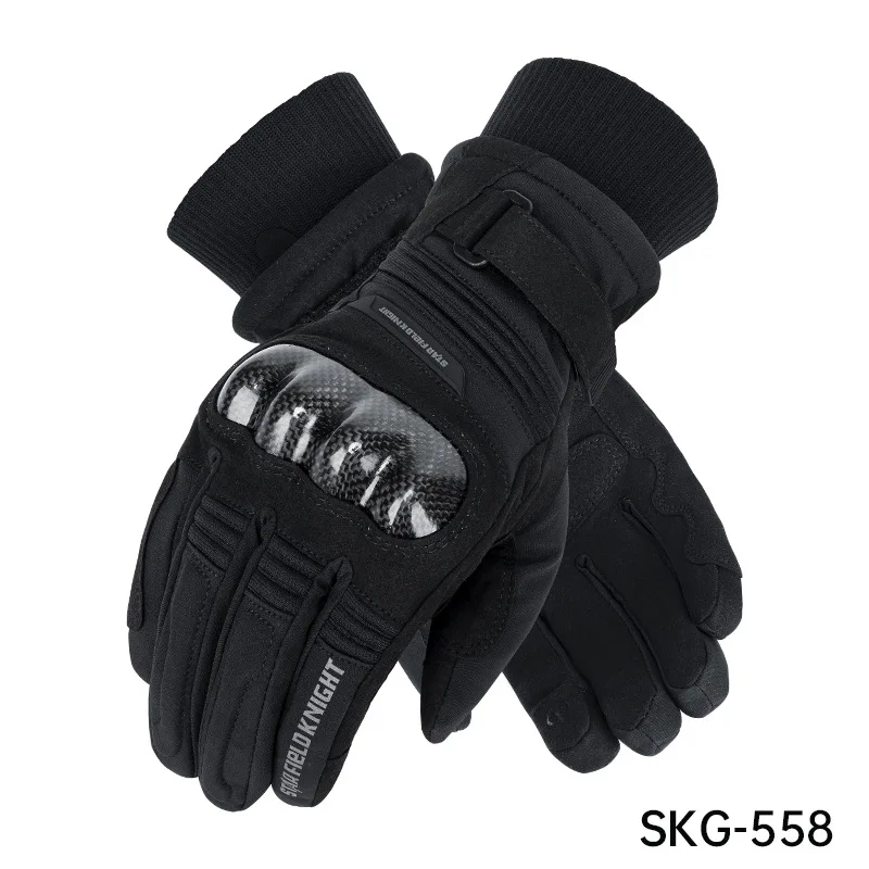 STAR FIELD KNIGHT SKG-558 Winter Motorcycle Gloves Men Women Waterproof Windproof Carbon Fiber Knuckle Touchscreen Riding Gear