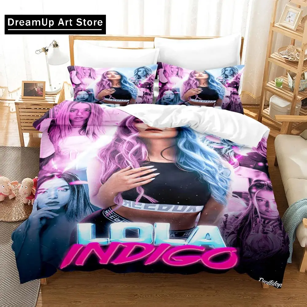 3D Print Singer L-Lola Fashion ÍndigoBedding Set Boys Girls Twin Queen King Size Duvet Cover Pillowcase Bed boys Adult Bedroom