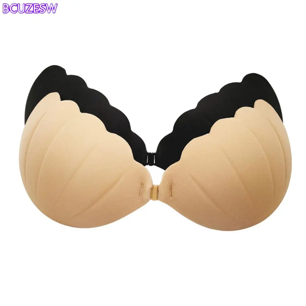 Shell Invisible Bra Breast Enhancer Underwear Chest Path Strapless Bra Backless Seamless Stealth Adhesive Push Up Bra