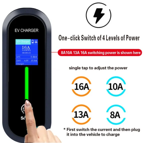 NEW DIBOEV 7KW 3.5KW 1Phase Portable EV Charger GBT Type 2 Type1Electric Car Charger EVSE Fast Charging Wallbox EV Charging Stat