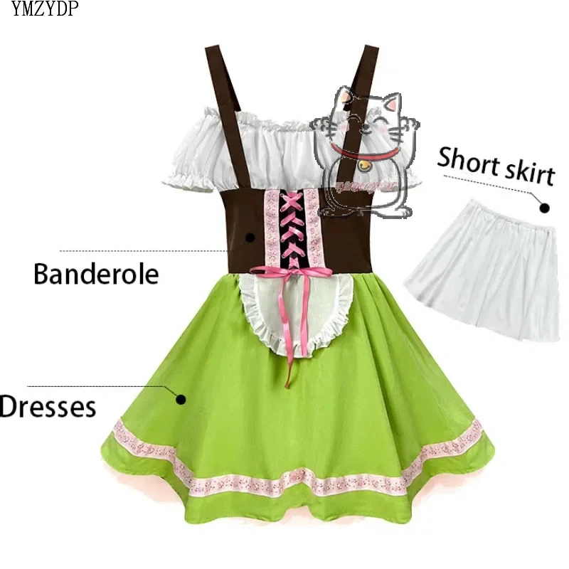 

▶❤Hot Boys and Girls German Beer Festival Costume Culture Festival Art Performance Traditional Costume Beer Costume and Hats N❤◀