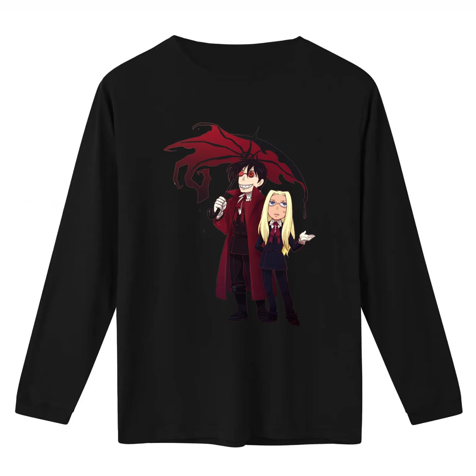 Hellsing and Alucard - Cartoon Style T-Shirt Summer Casual Cotton Tee Oversized Streetwear Tops Vintage Graphic Print