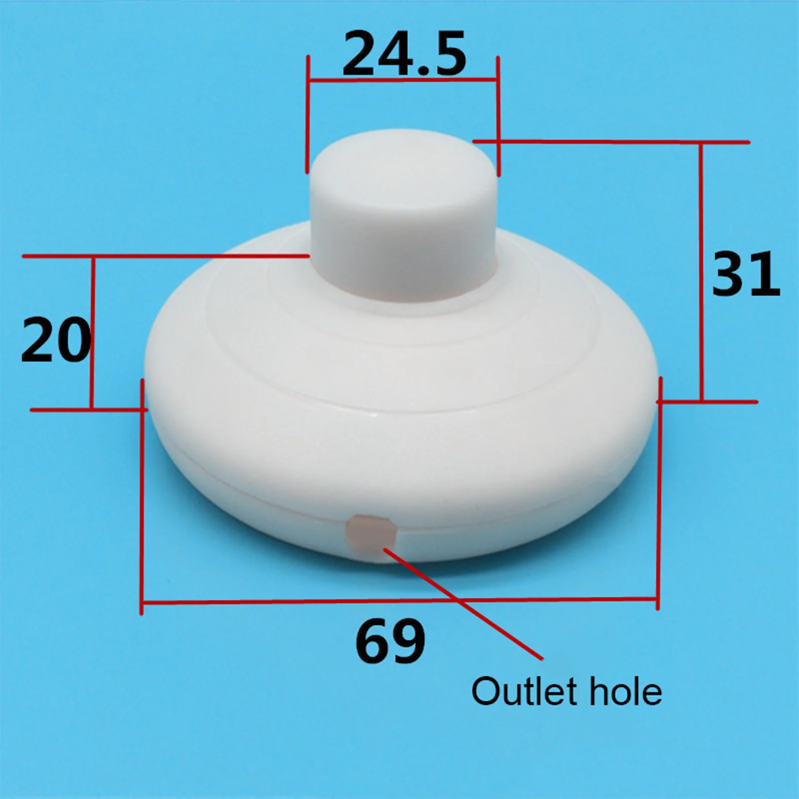 Foot Switch Socket Quality Plastic Material Durable Practical Switch for Home Switch Socket Use
