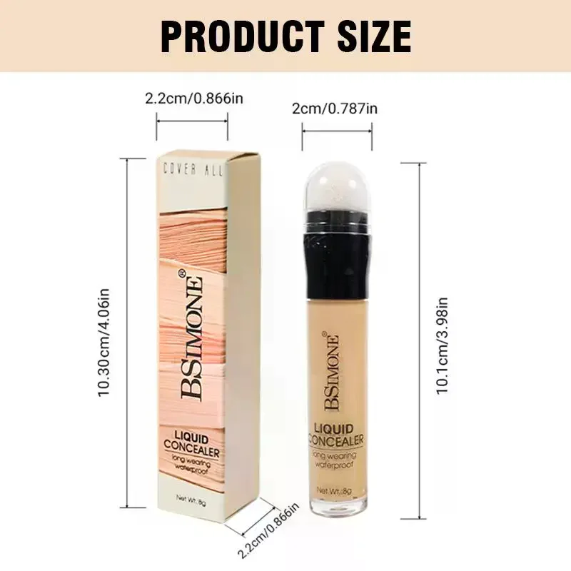 BSIMONE 방수 매트 컨실러 스틱 지속적인 밝기 보습 커버 여드름 자국 다크서클 컨실러 파운데이션 크림