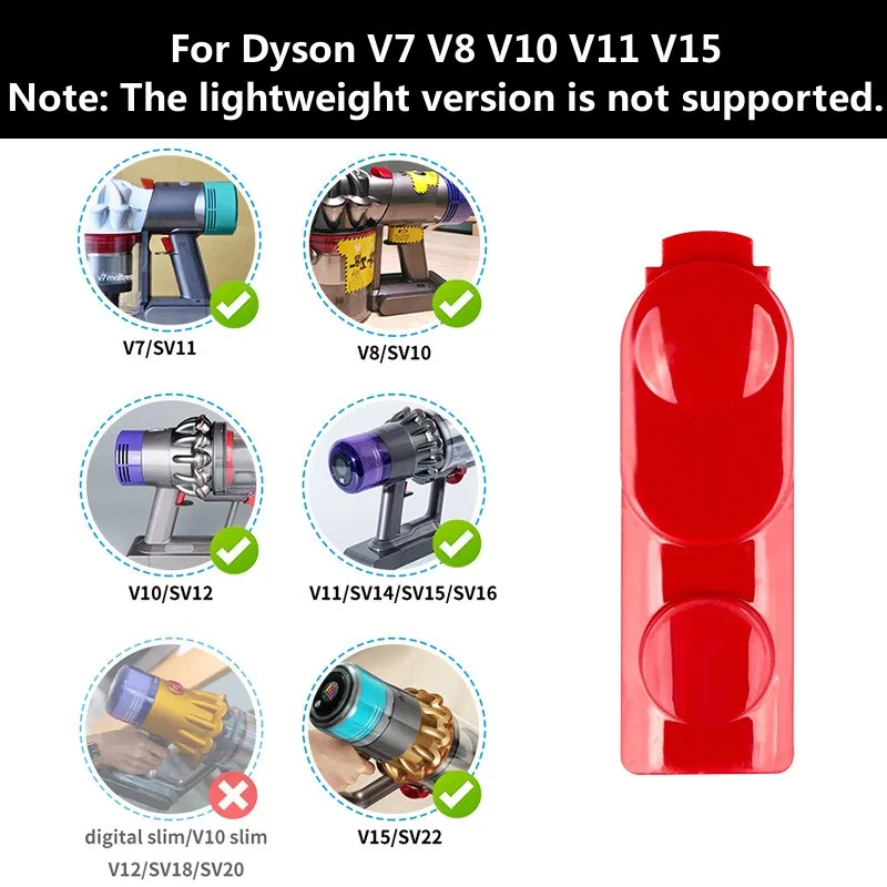 Red Wand Button with Spring Head Clip Snap Button for Dyson V7 V8 V10 V11 V15 Vacuum Cleaner Switch Button with Spring